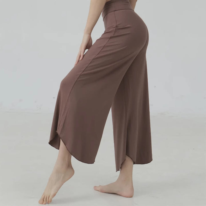 Pantalon de yoga évasé taille haute uni pour femme Olivenorma  - Noir - L - image 6