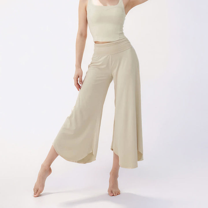 Pantalon de yoga évasé taille haute uni pour femme Olivenorma  - image 3