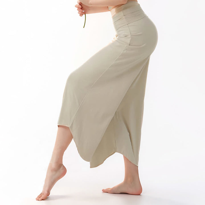 Pantalon de yoga évasé taille haute uni pour femme Olivenorma  - image 2
