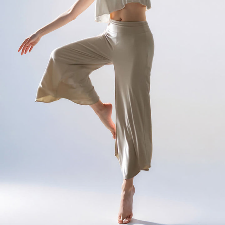 Pantalon de yoga évasé taille haute uni pour femme Olivenorma  - image 4