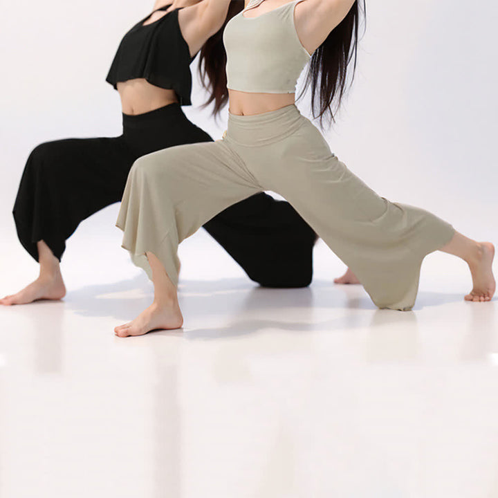 Pantalon de yoga évasé taille haute uni pour femme Olivenorma  - image 8