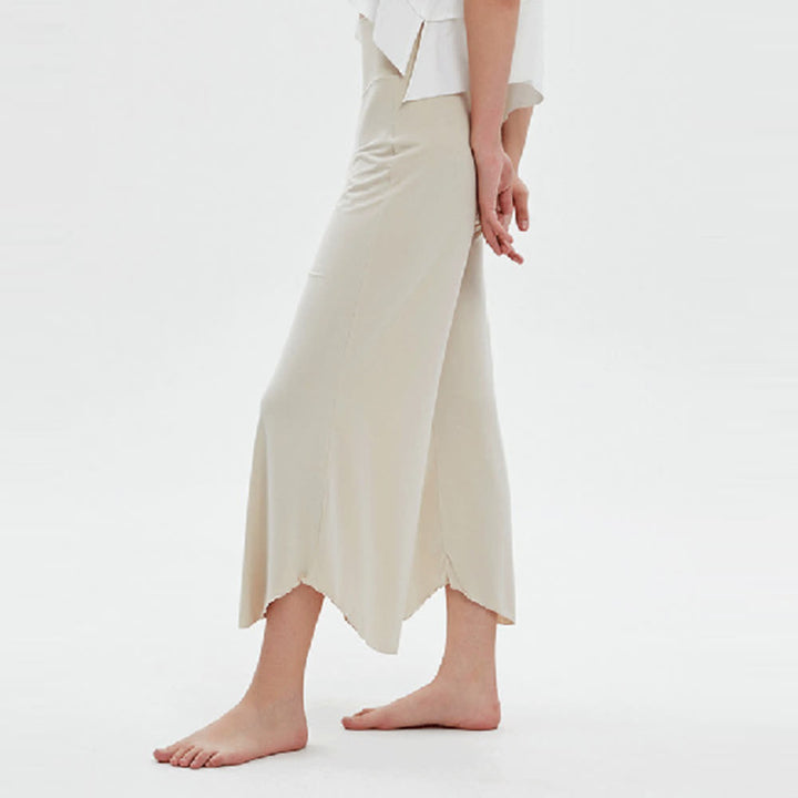Pantalon de yoga ample et évasé taille haute couleur unie Olivenorma - image 6