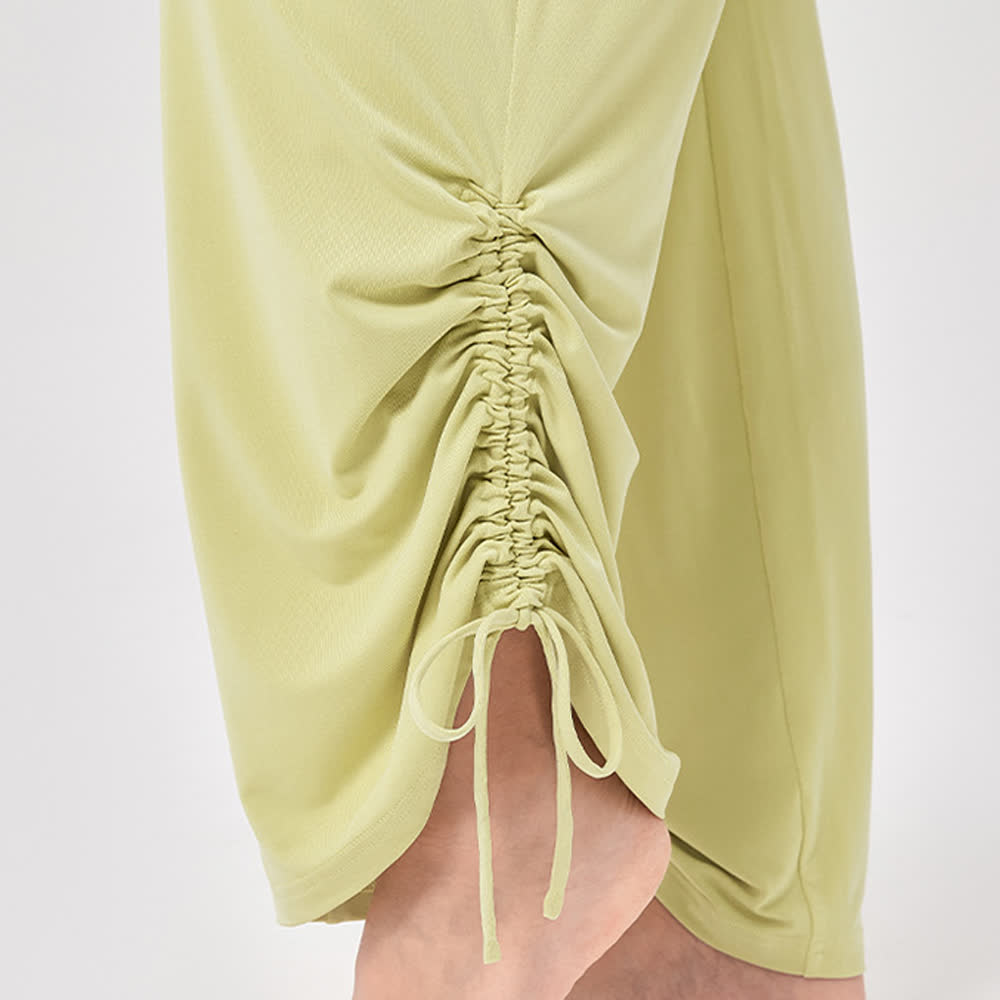Pantalon de yoga ample taille haute en viscose froncé Olivenorma - image 15