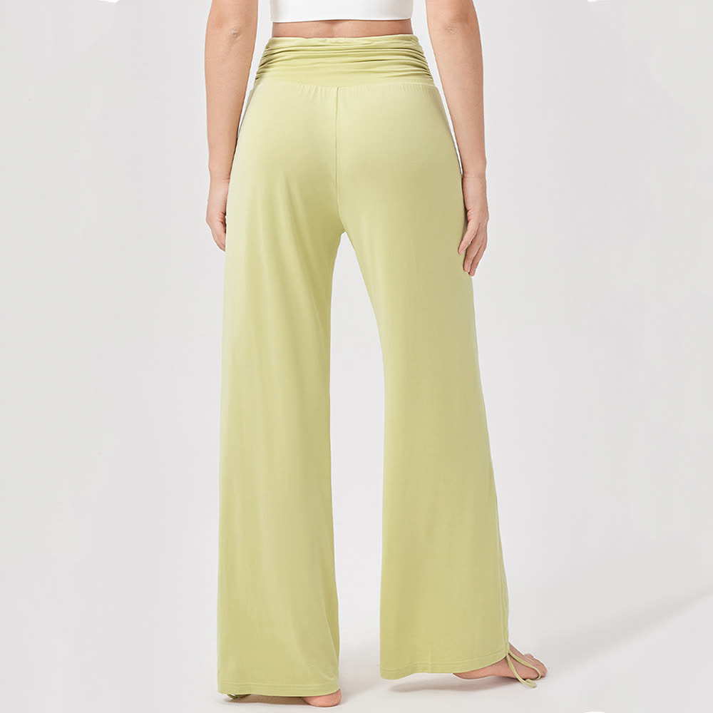 Pantalon de yoga ample taille haute en viscose froncé Olivenorma - image 10