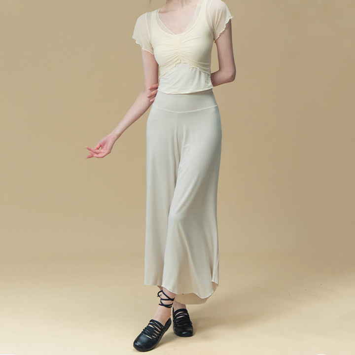 Pantalon de yoga et pilates respirant taille haute en nylon Olivenorma - image 7