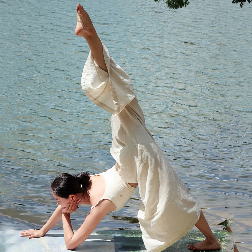 Pantalon de yoga ample en lin et coton Tencel Olivenorma - image 3