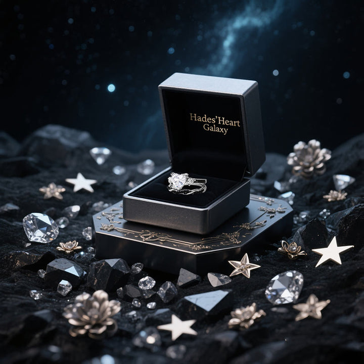 Bague Moissanite Galaxie Cœur d'Hadès Olivenorma - image 2