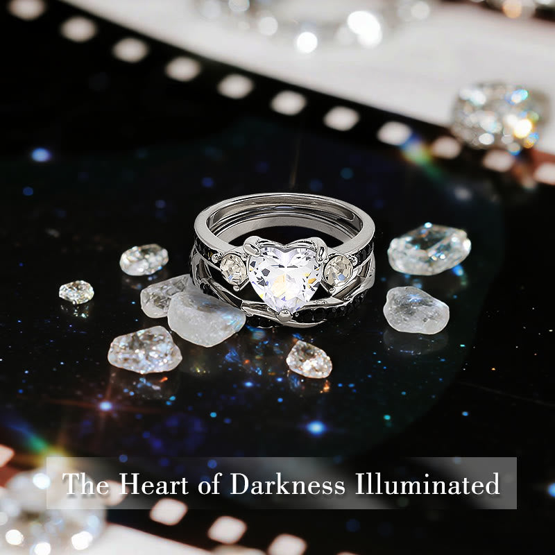 Bague Moissanite Galaxie Cœur d'Hadès Olivenorma - image 3