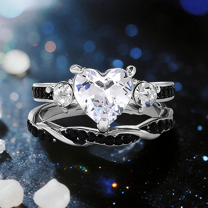 Bague Moissanite Galaxie Cœur d'Hadès Olivenorma - États-Unis 10 - image 0