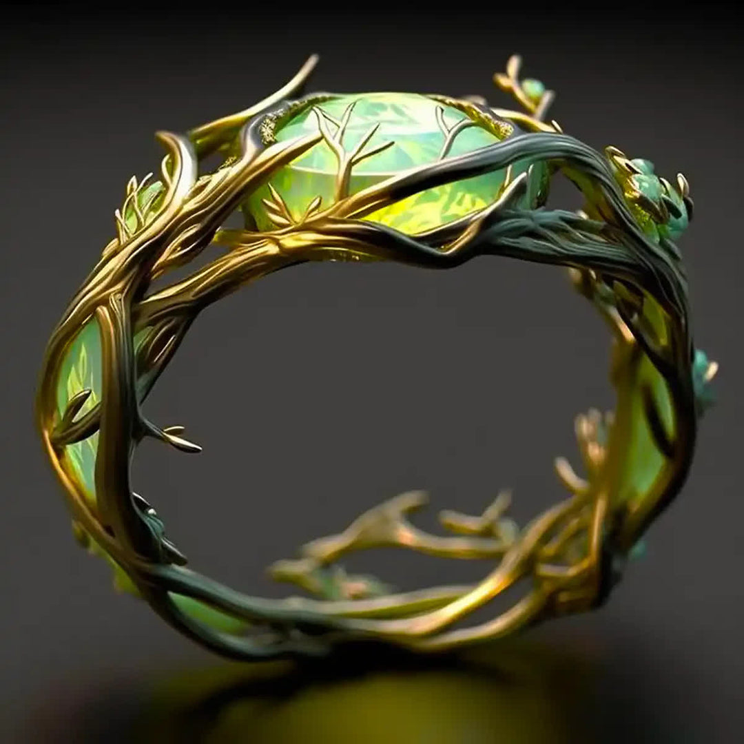 Bague nature en opale verte Olivenorma « Verdant Oath » - image 6