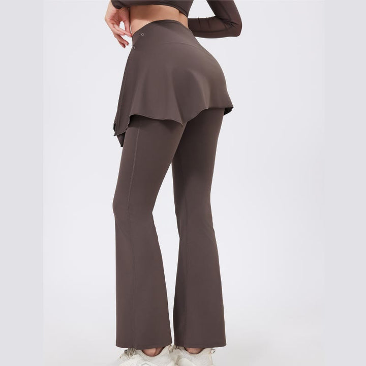 Olivenorma Ensemble 2 pièces leggings évasés à jambes larges, cache-hanches et pantalon de yoga - image 2