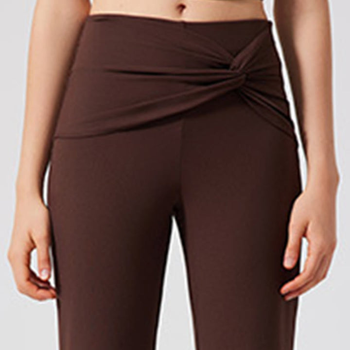 Pantalon de yoga à jambes larges Olivenorma , pantalon de travail décontracté à nœuds - image 4