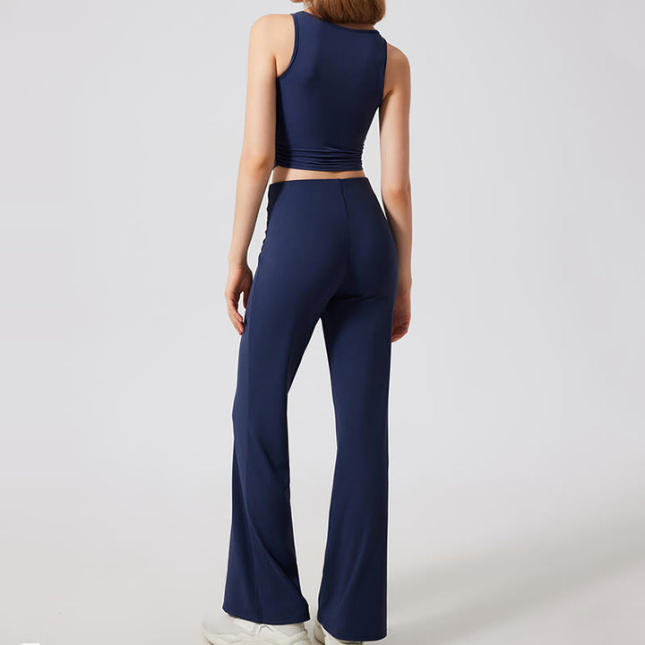 Pantalon de yoga à jambes larges Olivenorma , pantalon de travail décontracté à nœuds - image 8