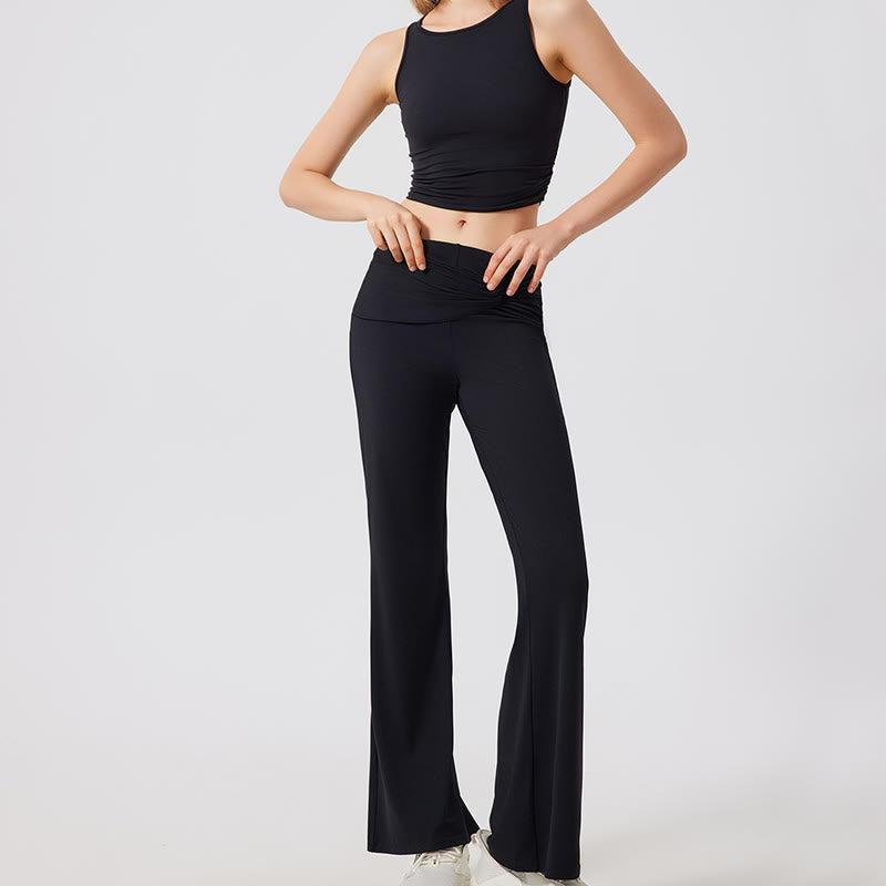 Pantalon de yoga à jambes larges Olivenorma , pantalon de travail décontracté à nœuds - image 14