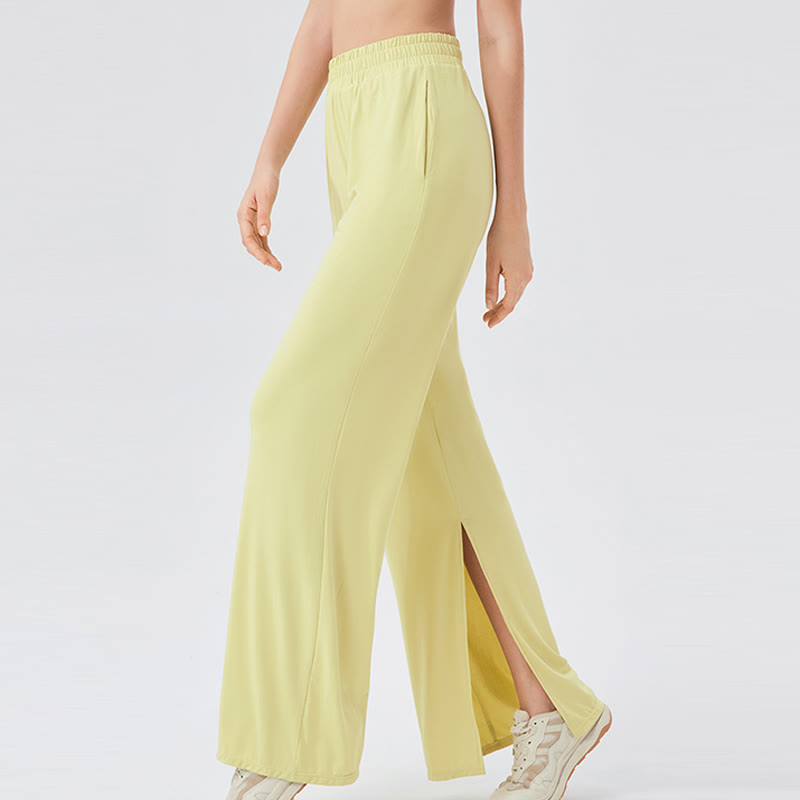 Pantalon de yoga décontracté léger et aéré à jambes larges Olivenorma - image 3