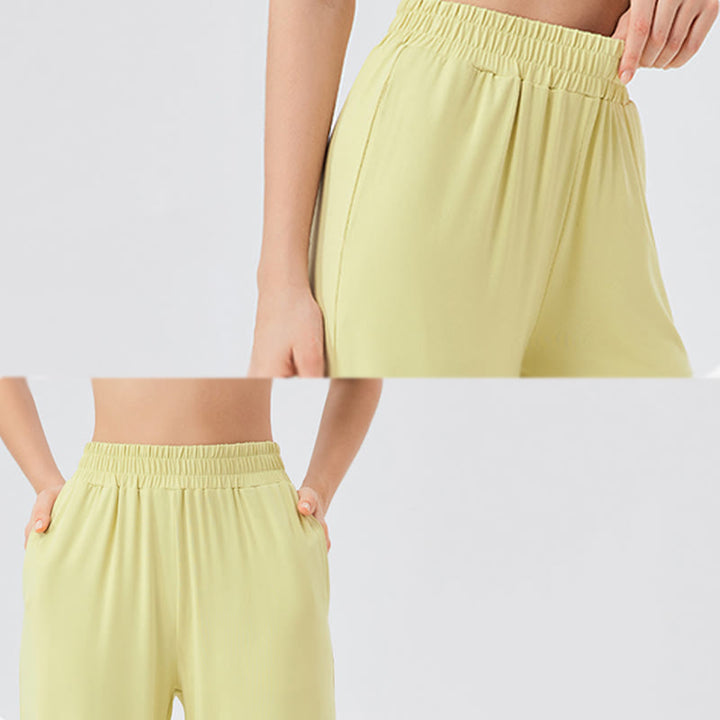 Pantalon de yoga décontracté léger et aéré à jambes larges Olivenorma - image 9