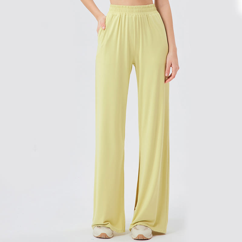 Pantalon de yoga décontracté léger et aéré à jambes larges Olivenorma - image 6