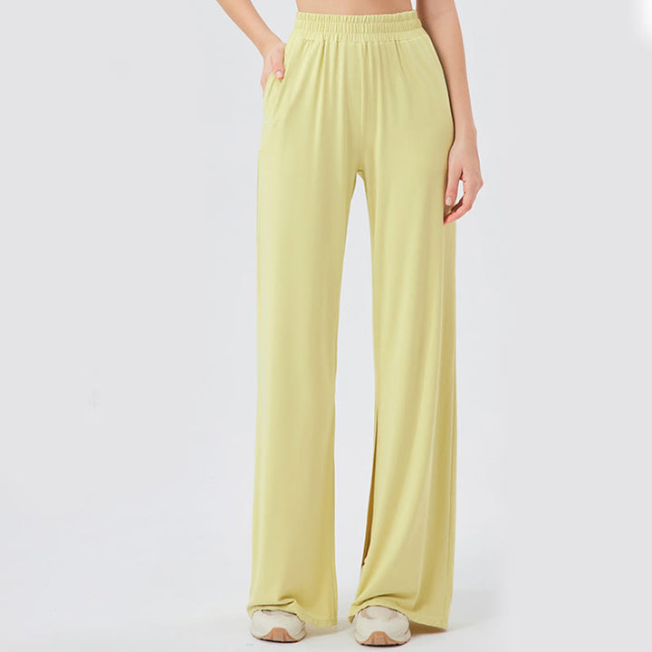 Pantalon de yoga décontracté léger et aéré à jambes larges Olivenorma - image 6