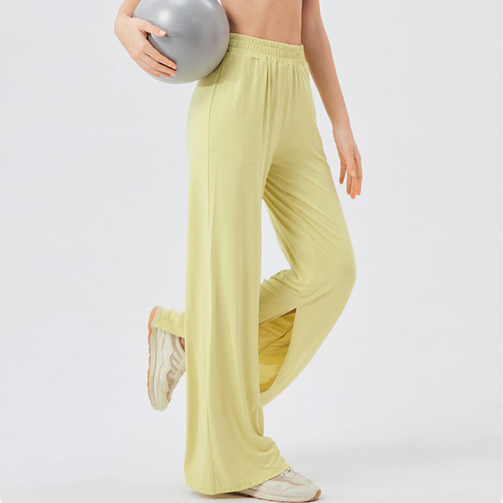 Pantalon de yoga décontracté léger et aéré à jambes larges Olivenorma - image 1