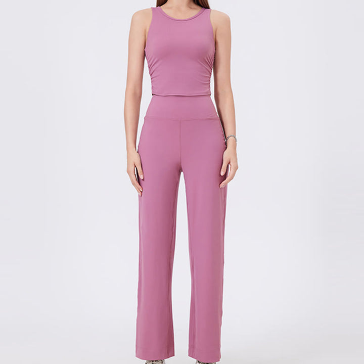 Pantalon de yoga extensible polyvalent Olivenorma coupe droite taille moyenne - image 3