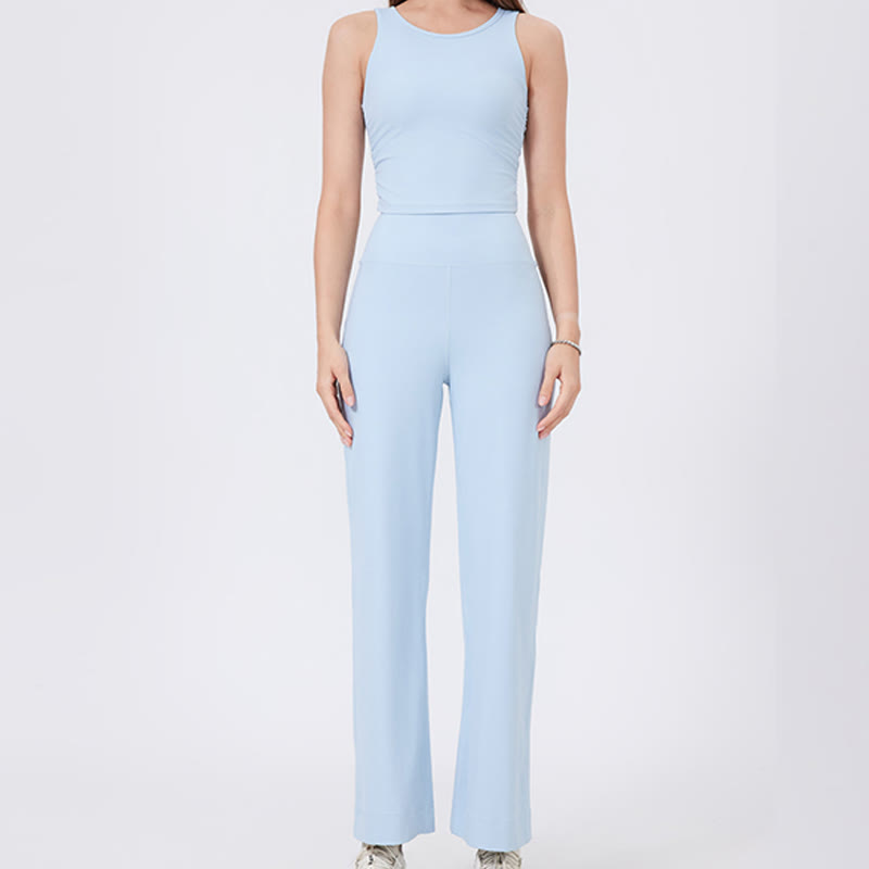 Pantalon de yoga extensible polyvalent Olivenorma coupe droite taille moyenne - image 9