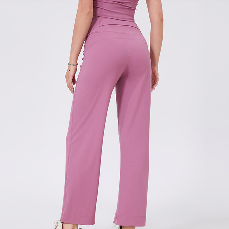 Pantalon de yoga extensible polyvalent Olivenorma coupe droite taille moyenne - image 1