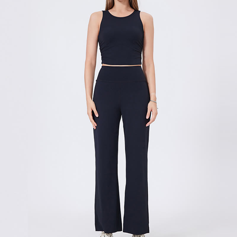 Pantalon de yoga extensible polyvalent Olivenorma coupe droite taille moyenne - image 25
