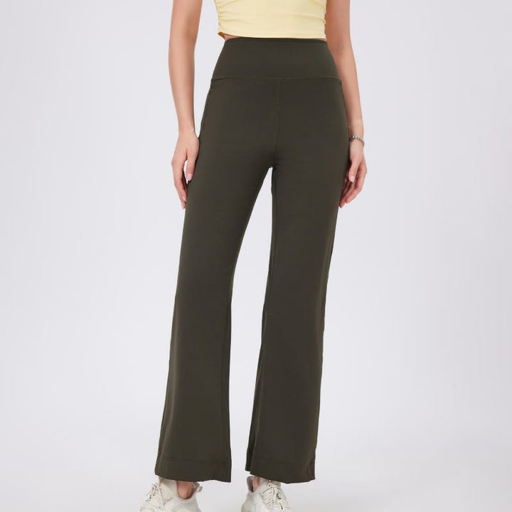 Pantalon de yoga extensible polyvalent Olivenorma coupe droite taille moyenne - Vert olive - XL - image 15