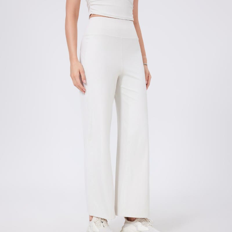 Pantalon de yoga extensible polyvalent Olivenorma coupe droite taille moyenne - Blanc - XL - image 9