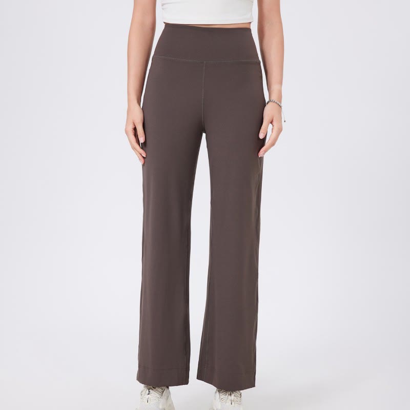 Pantalon de yoga extensible polyvalent Olivenorma coupe droite taille moyenne - Brun - XL - image 19