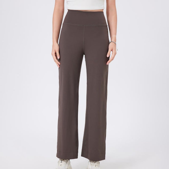 Pantalon de yoga extensible polyvalent Olivenorma coupe droite taille moyenne - Brun - XL - image 19