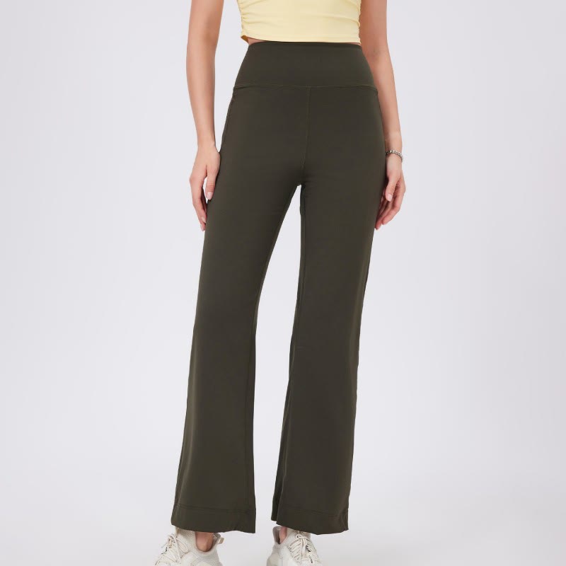 Pantalon de yoga extensible polyvalent Olivenorma coupe droite taille moyenne - Vert olive - XL - image 16