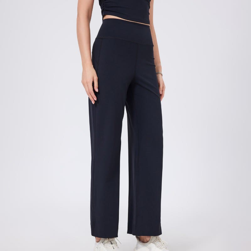 Pantalon de yoga extensible polyvalent Olivenorma coupe droite taille moyenne - Noir - XL - image 22