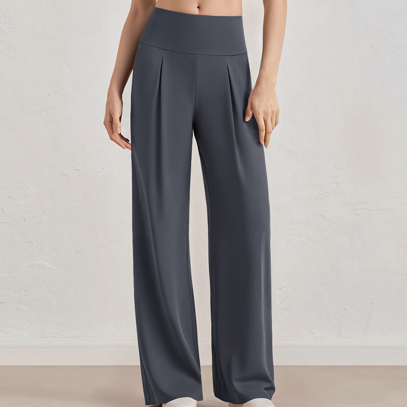 Pantalon large Olivenorma Pantalon de détente extensible et décontracté Pantalon de yoga - Gris - XL - image 1