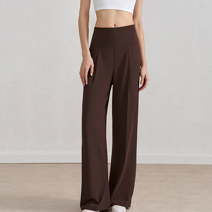 Pantalon large Olivenorma Pantalon de détente extensible et décontracté Pantalon de yoga - Brun - XL - image 8