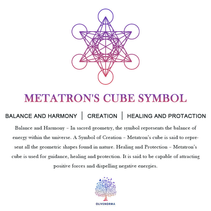 T-shirt col V imprimé géométrique recto verso Olivenorma Cube de Metatron  - image 8