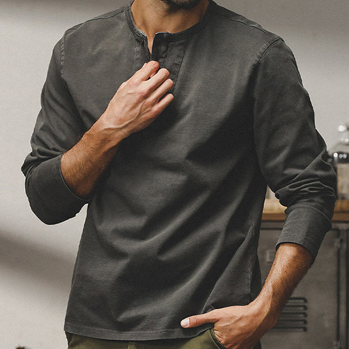 Olivenorma Chemises vintage à manches longues et boutons en coton pour homme, collection automne-hiver - image 11