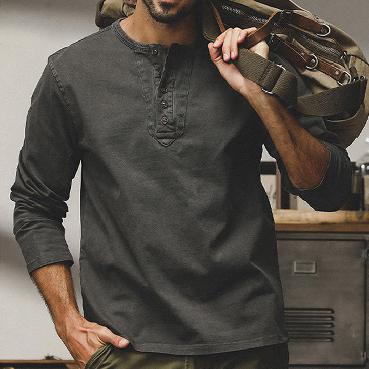 Olivenorma Chemises vintage à manches longues et boutons en coton pour homme, collection automne-hiver - image 14