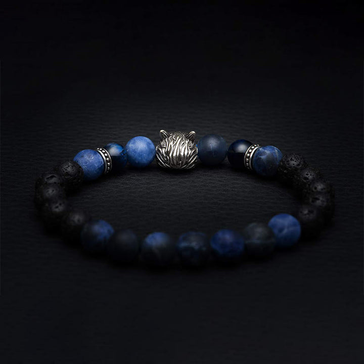 Bracelet de protection en pierres précieuses Olivenorma Fenrir Wolf Head - image 5