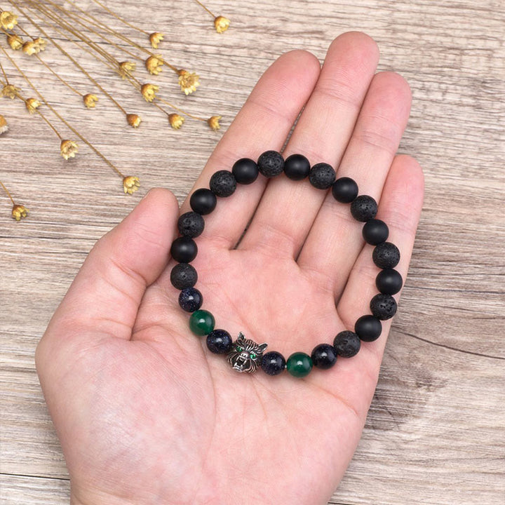 Bracelet de protection en pierres précieuses Olivenorma Fenrir Wolf Head - image 8