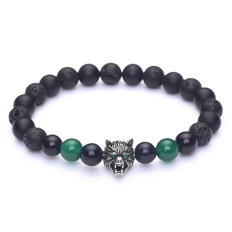 Bracelet de protection en pierres précieuses Olivenorma Fenrir Wolf Head - image 9