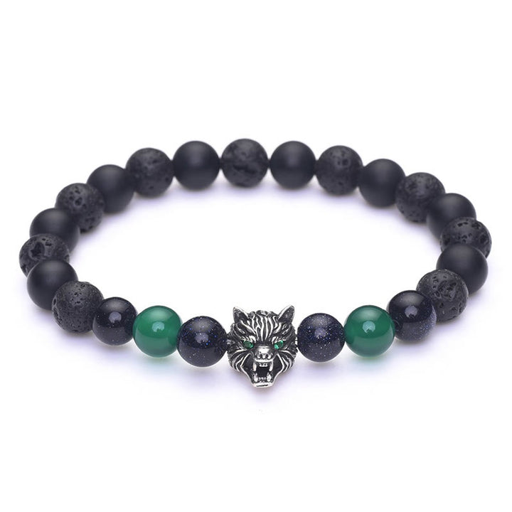 Bracelet de protection en pierres précieuses Olivenorma Fenrir Wolf Head - image 9