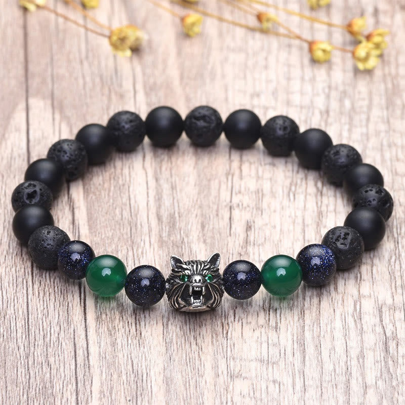 Bracelet de protection en pierres précieuses Olivenorma Fenrir Wolf Head - image 11