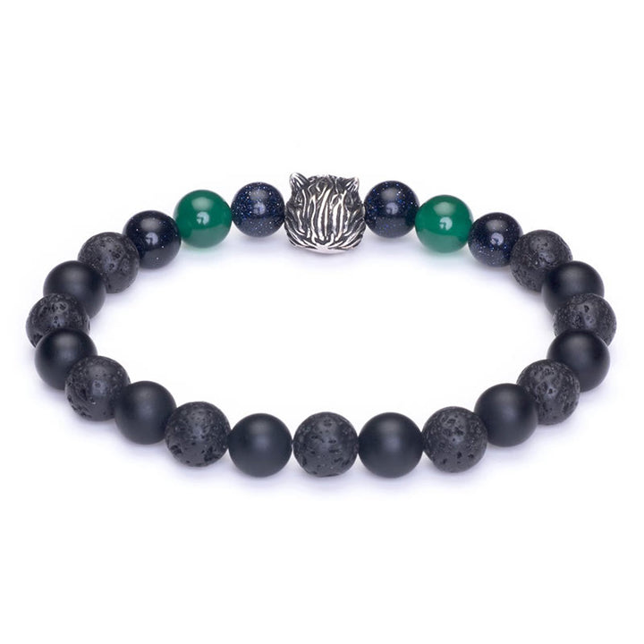 Bracelet de protection en pierres précieuses Olivenorma Fenrir Wolf Head - image 10
