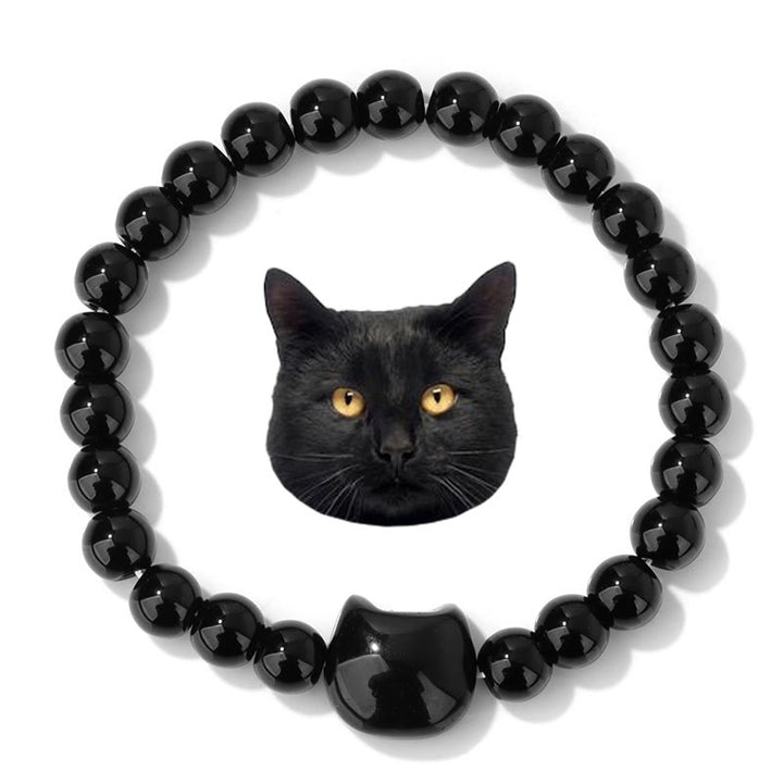 Bracelet à breloques en cristal Mystic Meow Olivenorma - Obsidienne - image 5