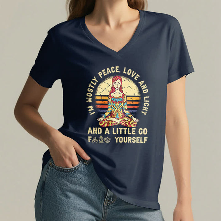 T-shirt de yoga Olivenorma « Je suis principalement paix, amour et lumière » - image 8