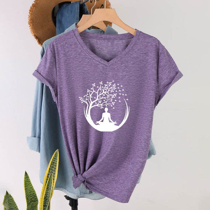 Olivenorma Yoga Méditation Pilates Namaste T-shirt col V - image 27