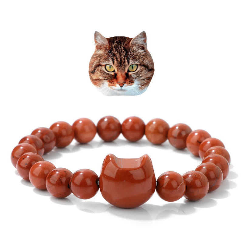 Bracelet de protection pour chats errants Olivenorma avec carte - Jaspe rouge - Avec carte - image 14