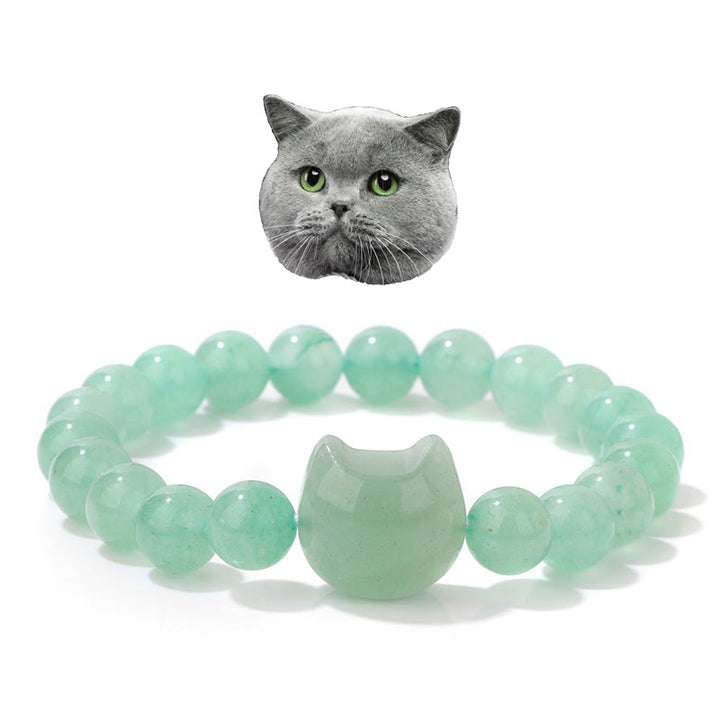 Bracelet de protection pour chats errants Olivenorma avec carte - Aventurine verte - Avec carte - image 17