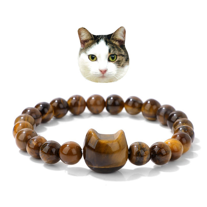 Bracelet à breloques en cristal Mystic Meow Olivenorma - Œil de tigre - image 15